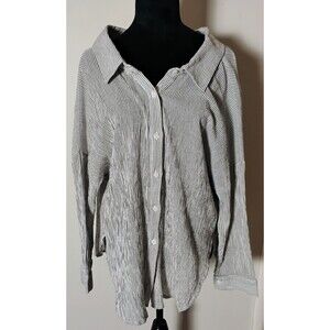 Sage The Label Women's Size M Pinstripe Off-Shoulder Blouse Shrug‎ Top